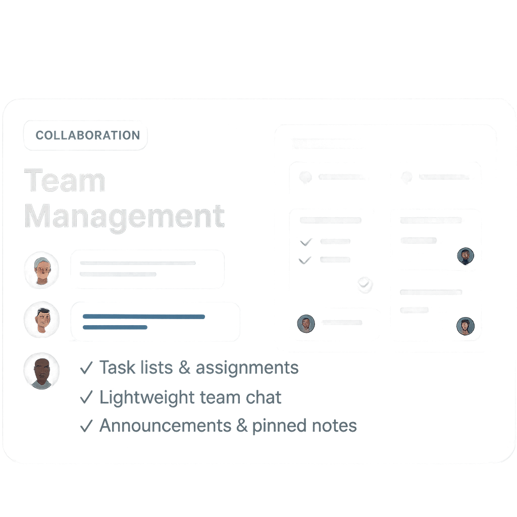 Team collaboration (illustrative)